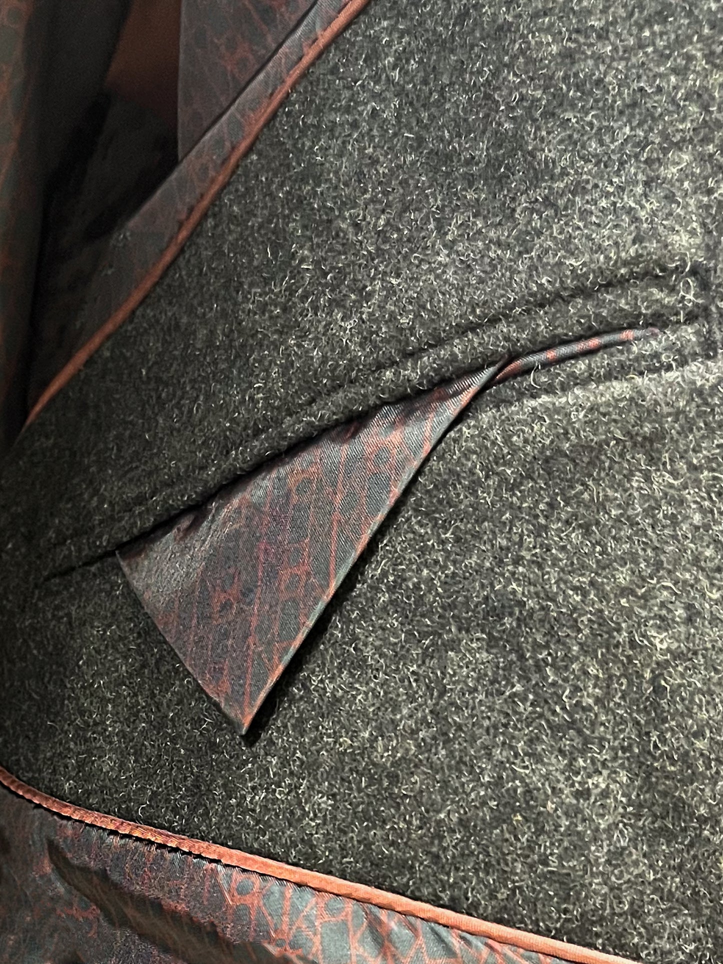 Helsingborg funnel neck wool mix coat - Charcoal