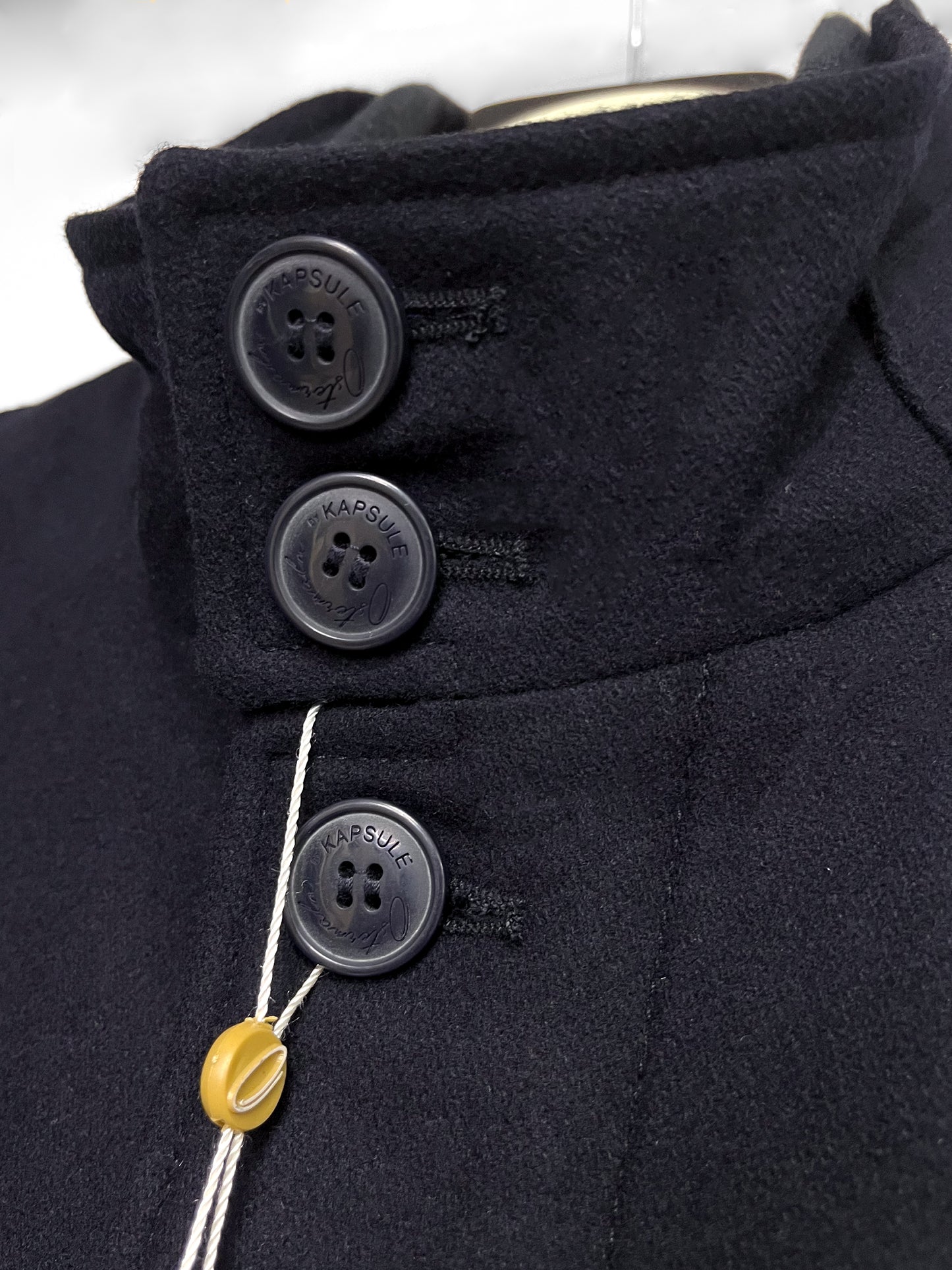 Helsingborg funnel neck wool mix coat - Navy