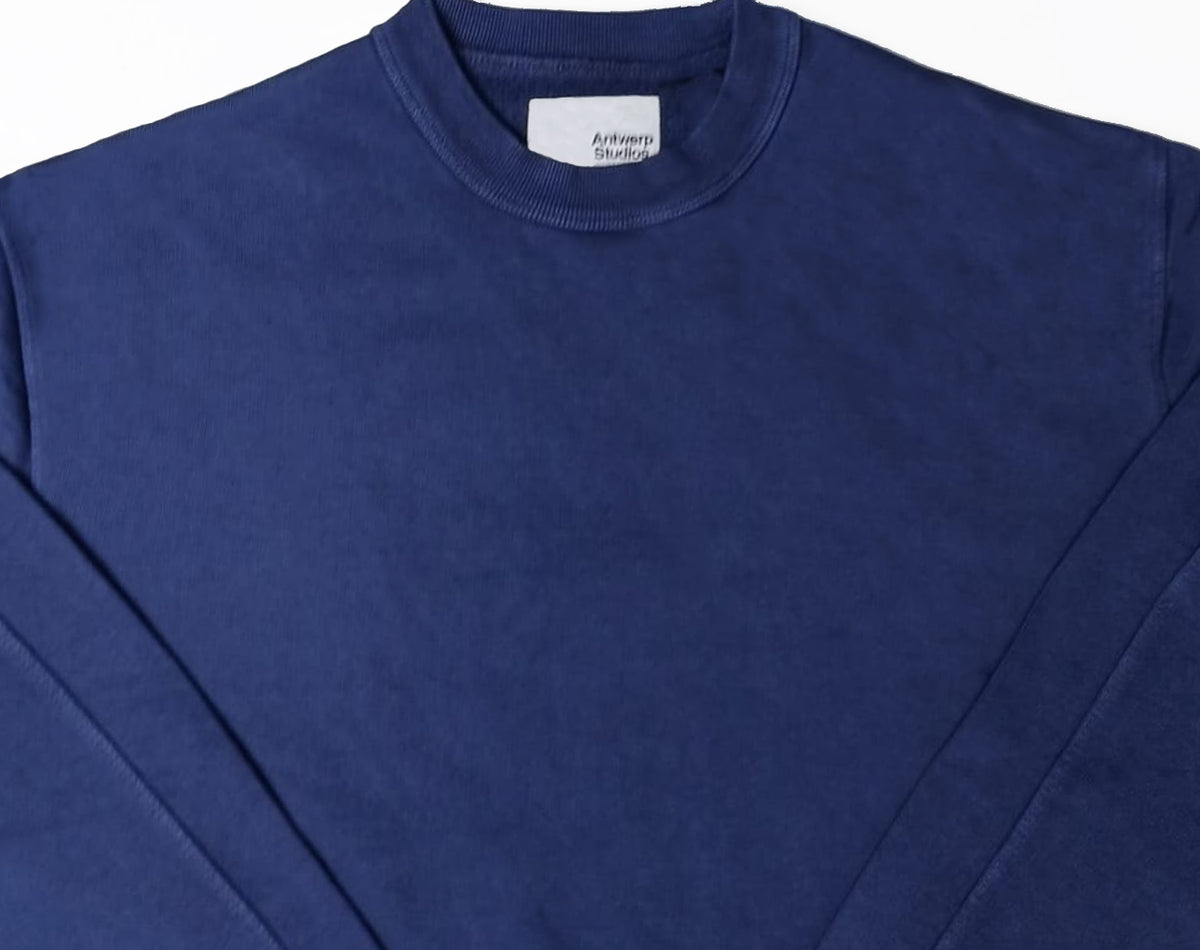 ANTWERP STUDIOS: Thor Garment Dyed Sweatshirt – Indigo