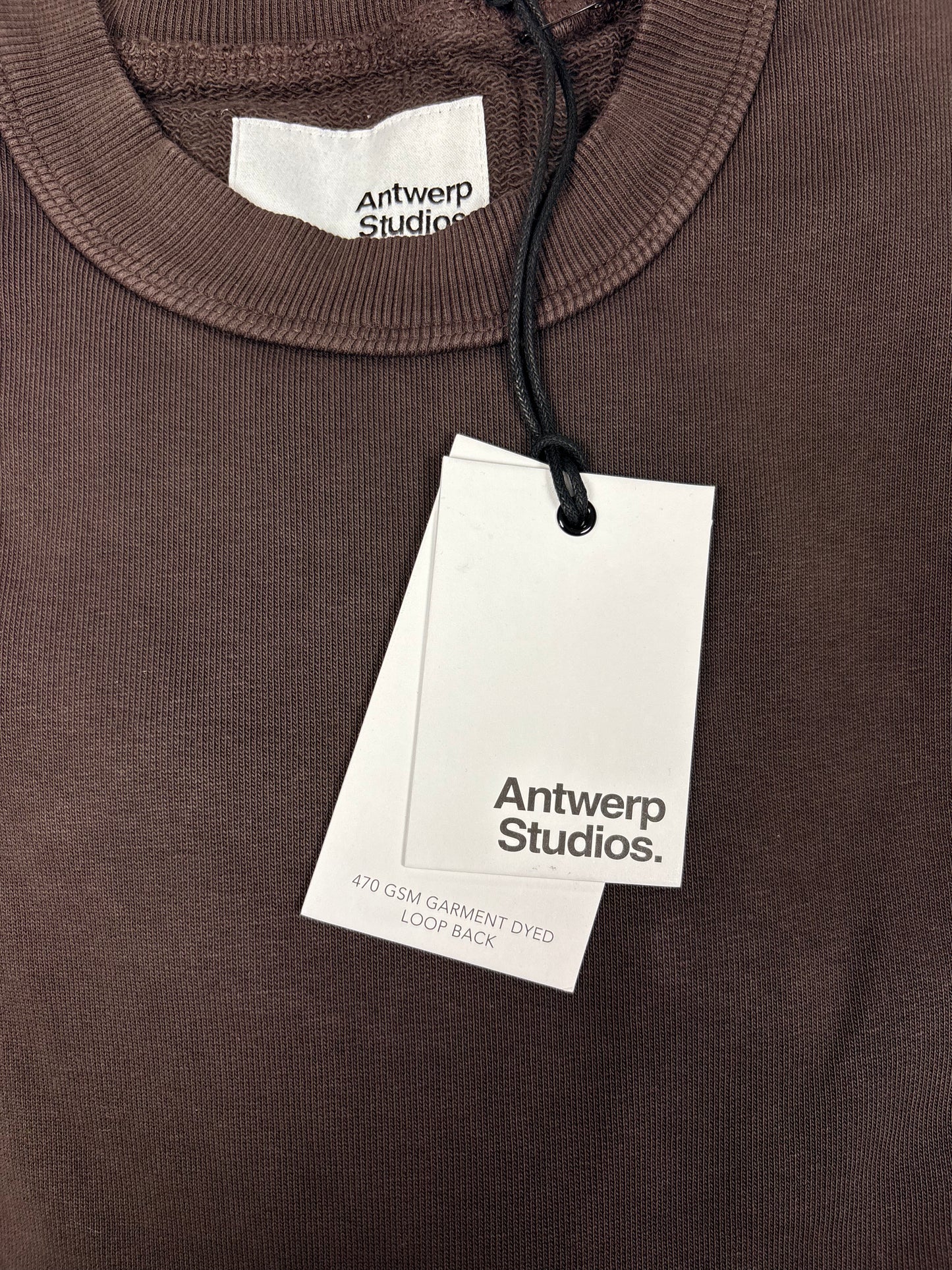 ANTWERP STUDIOS: Thor Garment Dyed Sweatshirt – Chocolate