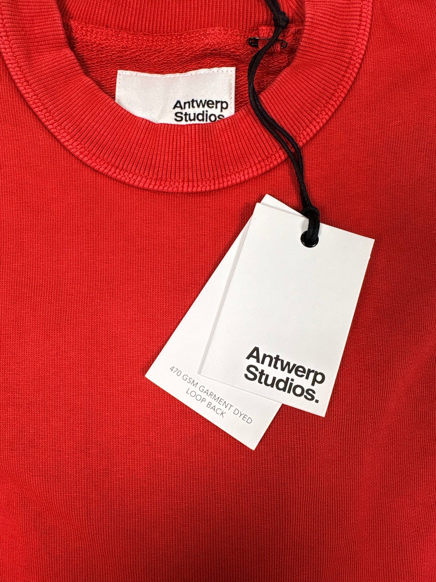 ANTWERP STUDIOS: Thor Garment Dyed Sweatshirt - Red